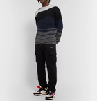 Off-White - Logo-Intarsia Virgin Wool Sweater - Gray