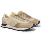 Maison Margiela - Leather-Trimmed Shell and Suede Sneakers - Brown