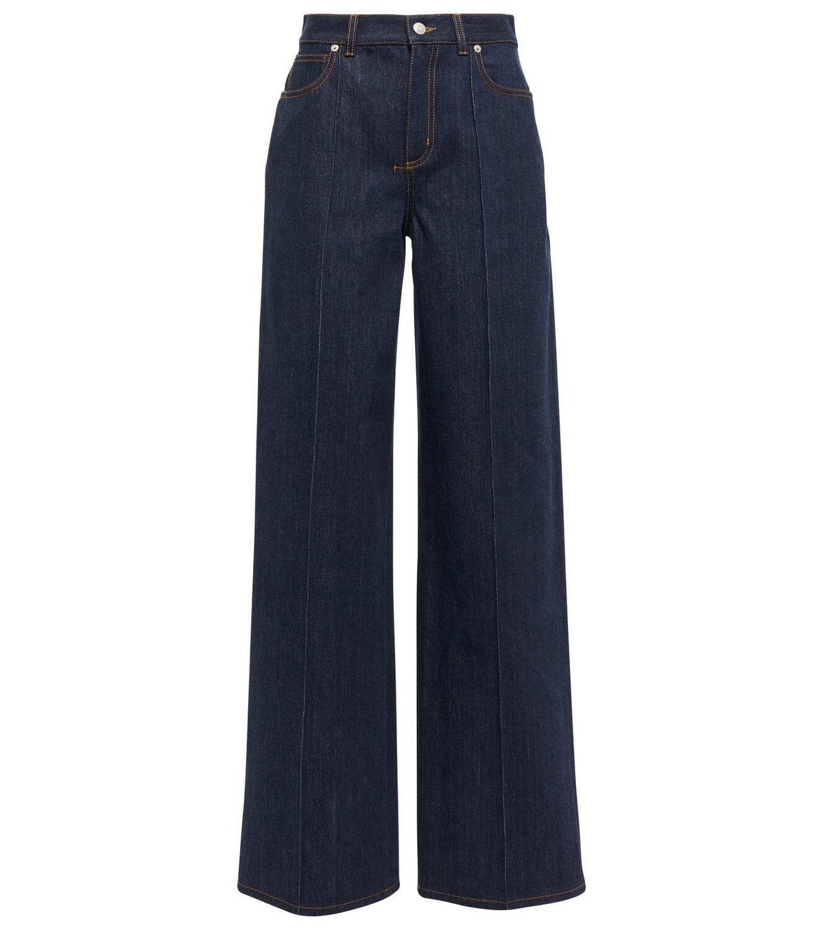 Alexander McQueen Wide-leg high-rise jeans Alexander McQueen Alexander McQueen Wide-leg high-rise jeans Alexander McQueen