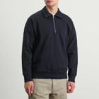 Norse Projects Men's Norse Standard Half Zip Sweatshirt in Dark Navy
