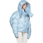 Chen Peng SSENSE Exclusive Blue Short Quilted Puffer Jacket