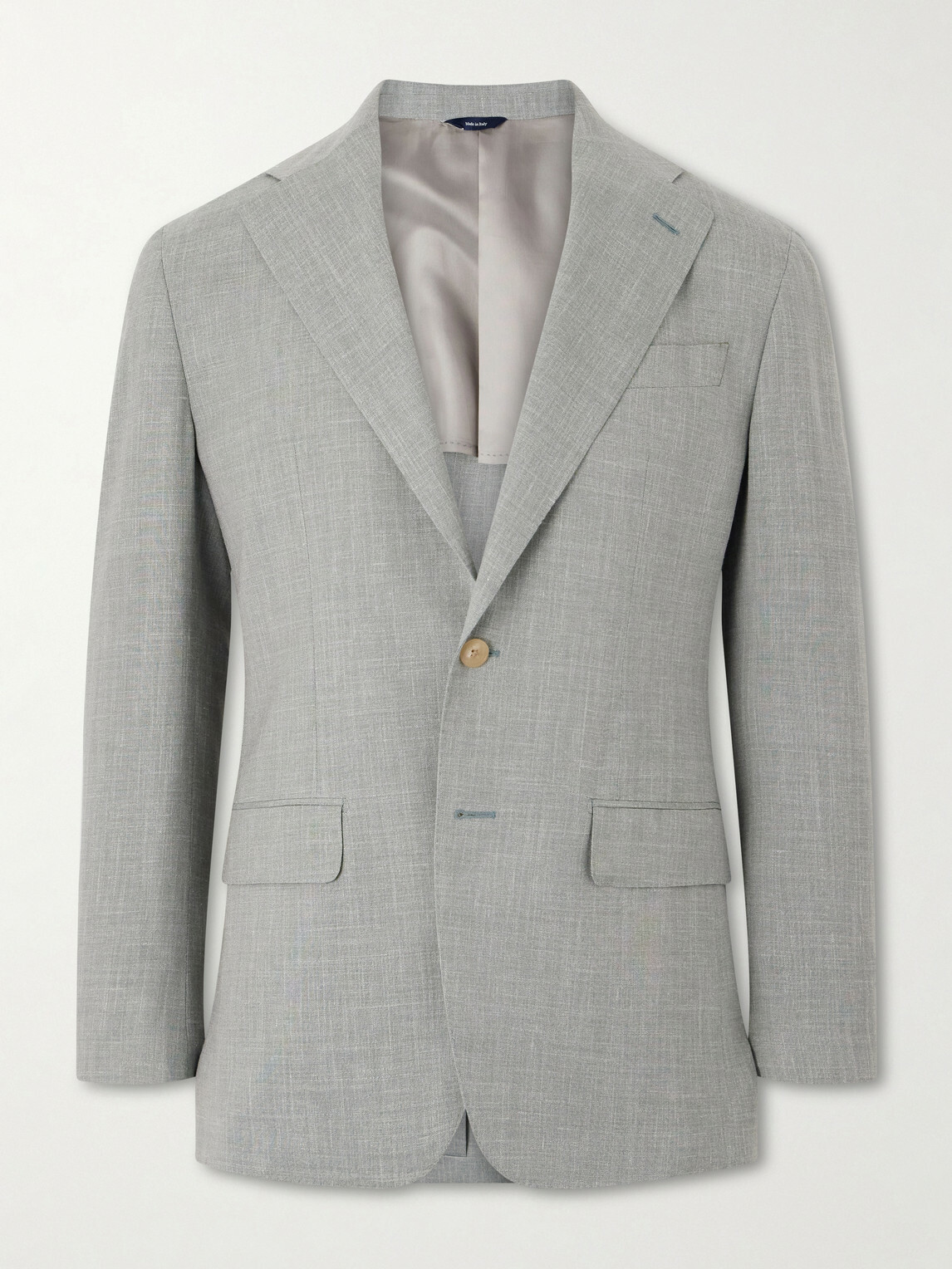 Thom Sweeney - Wool, Silk and Linen-Blend Blazer - Green