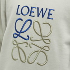 Loewe Men's Anagram Crew Sweat in Sage