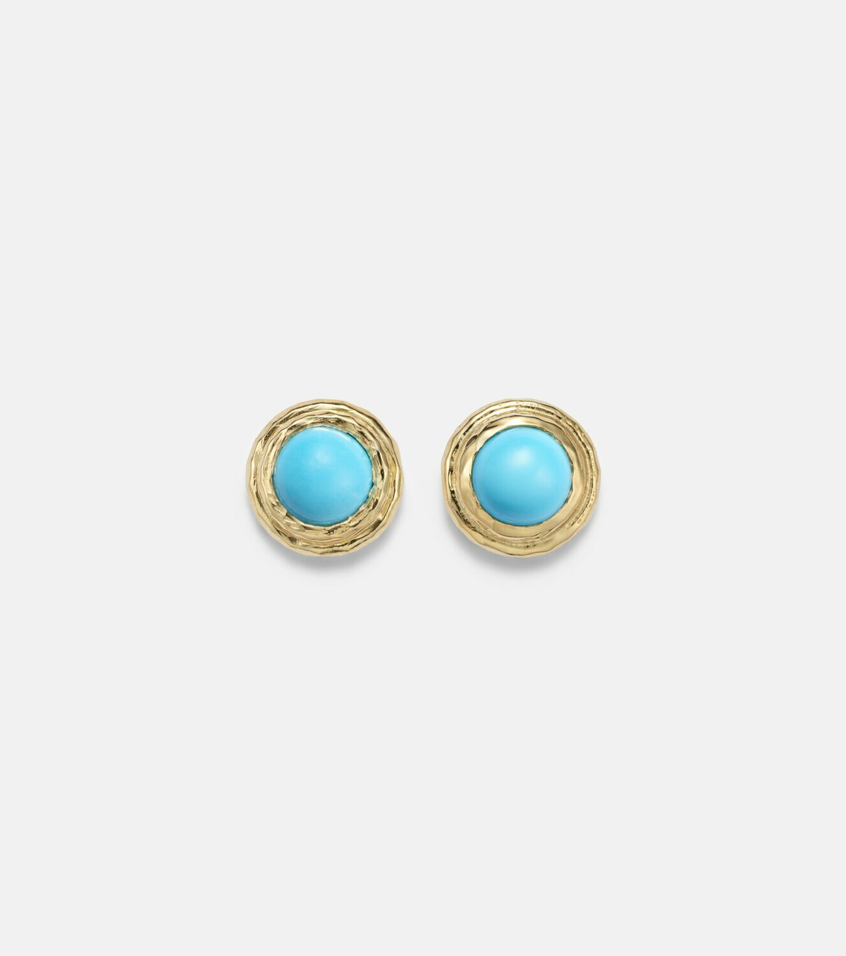 Octavia Elizabeth Coral Beach 18kt gold (750/1000) earrings with turquoises