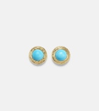Octavia Elizabeth Coral Beach 18kt gold (750/1000) earrings with turquoises