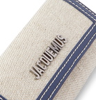 Jacquemus - Le Porte Manosque Logo-Embellished Leather-Trimmed Canvas Pouch - Neutrals