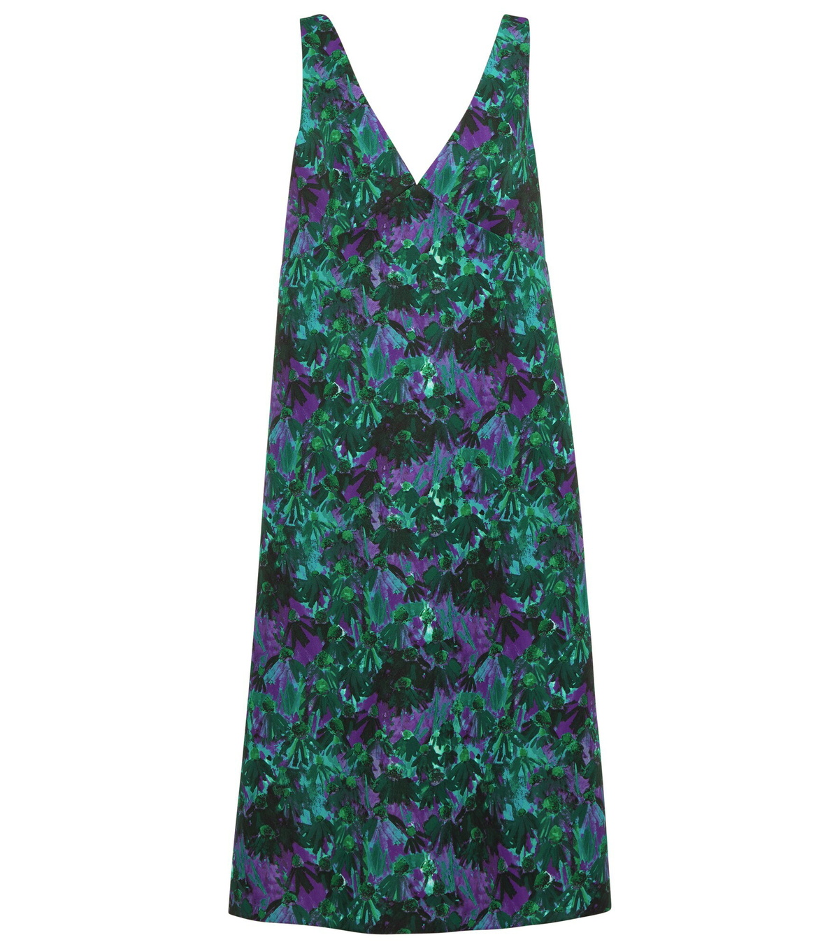 Plan C - Floral twill midi dress