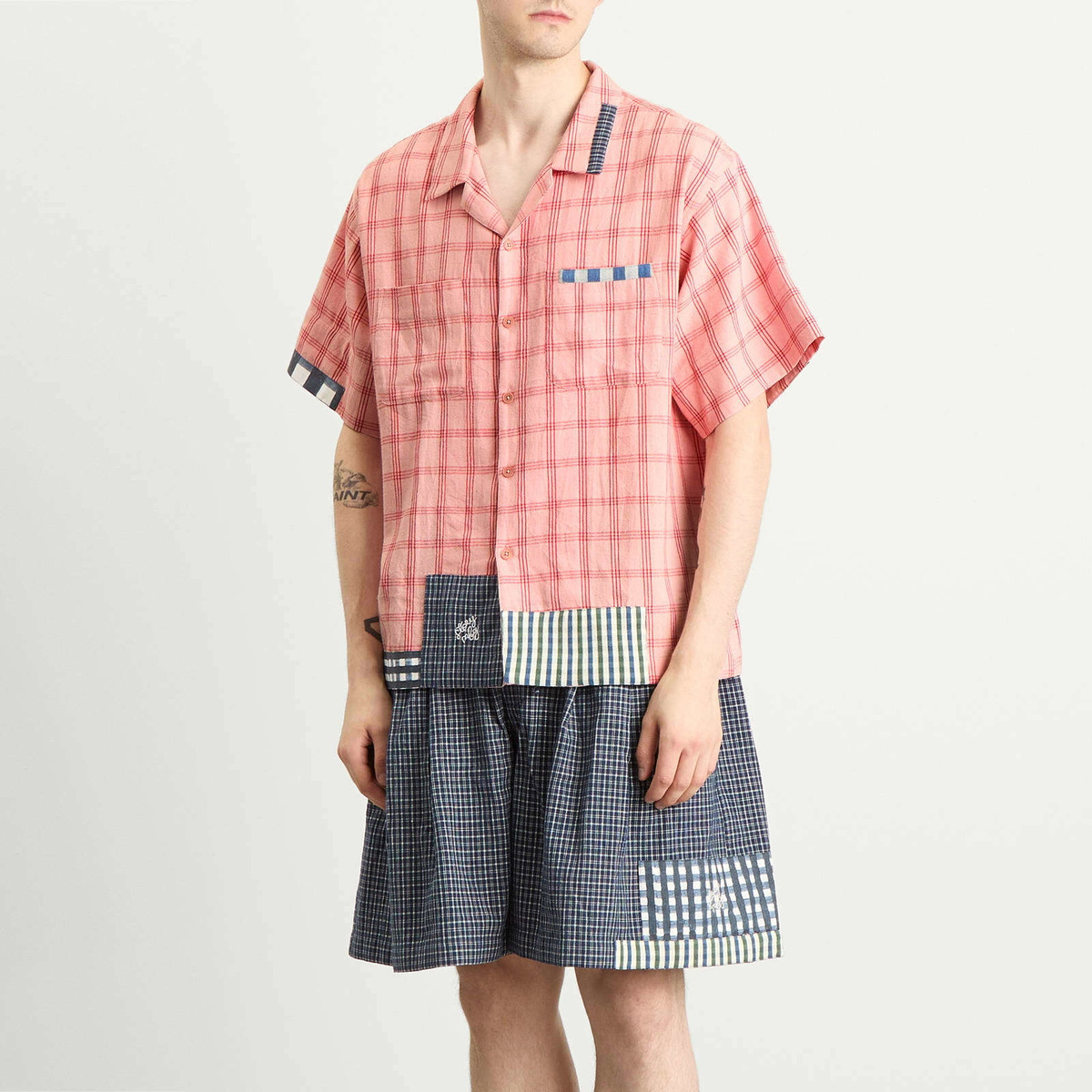 Story mfg. Men's PA Shirt in Pink Handloom Picnic