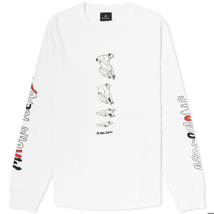 Photo: Paul Smith Men's Long Sleeve Melted Frog T-Shirt in White