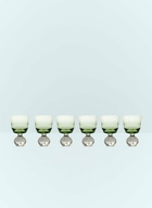 Serax Set Of Six Small Eternal Snow Stemmed Glasses