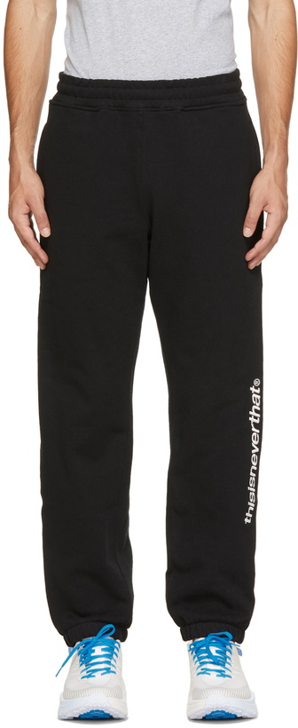 Photo: thisisneverthat Black SP-Logo Lounge Pants