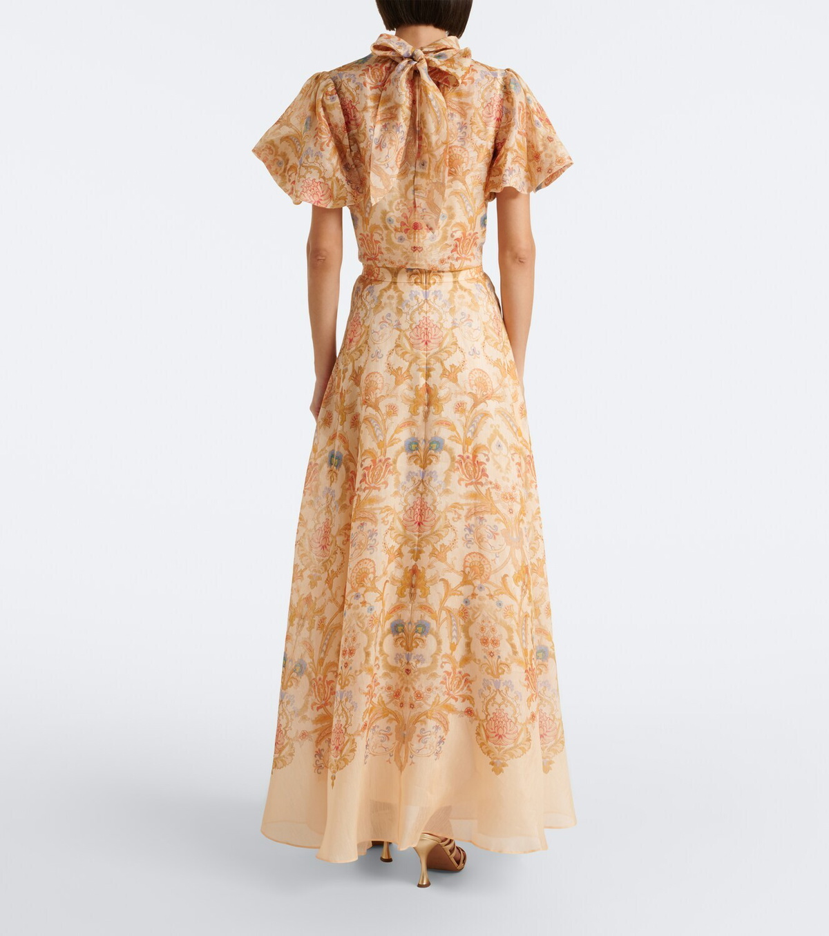 Zimmermann Valiant printed linen and silk maxi skirt