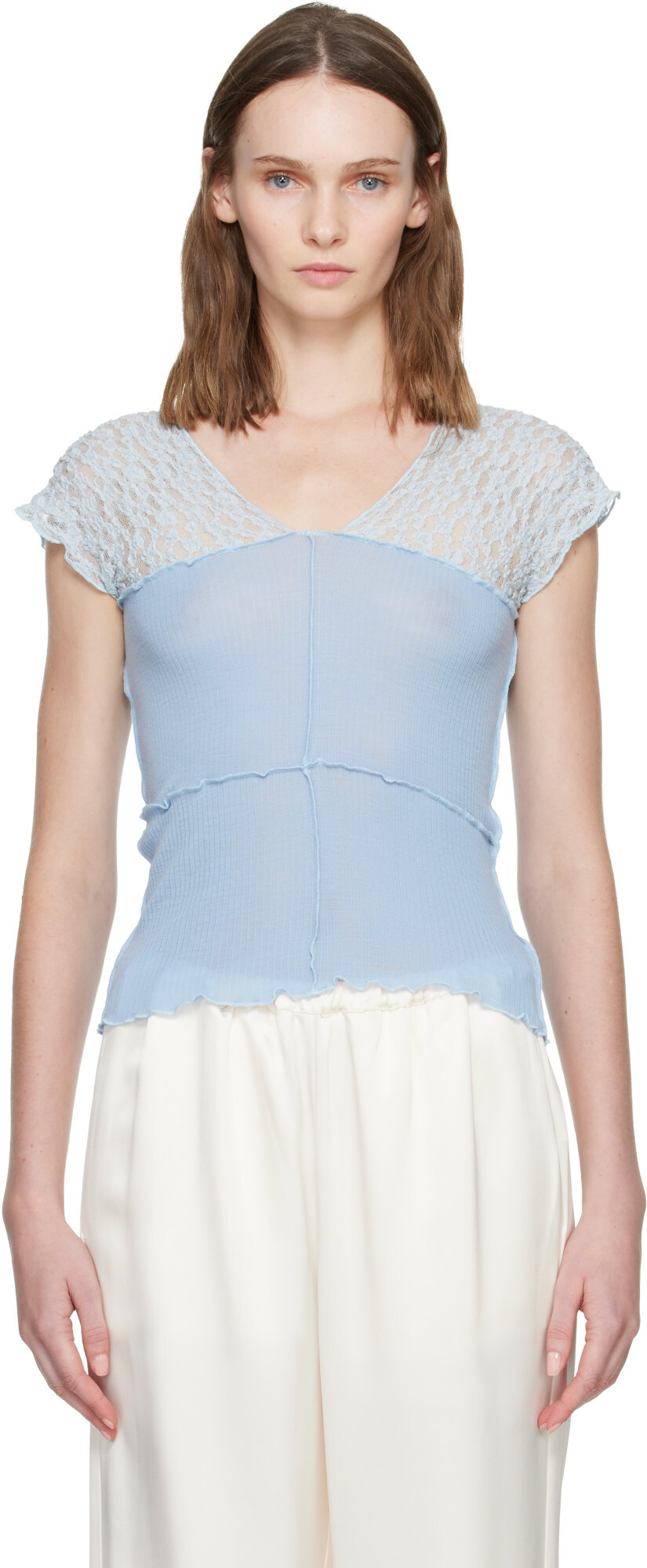 Baserange Blue Nehru T-shirt