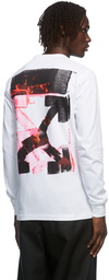 Off-White White Acrylic Arrow Long Sleeve T-Shirt