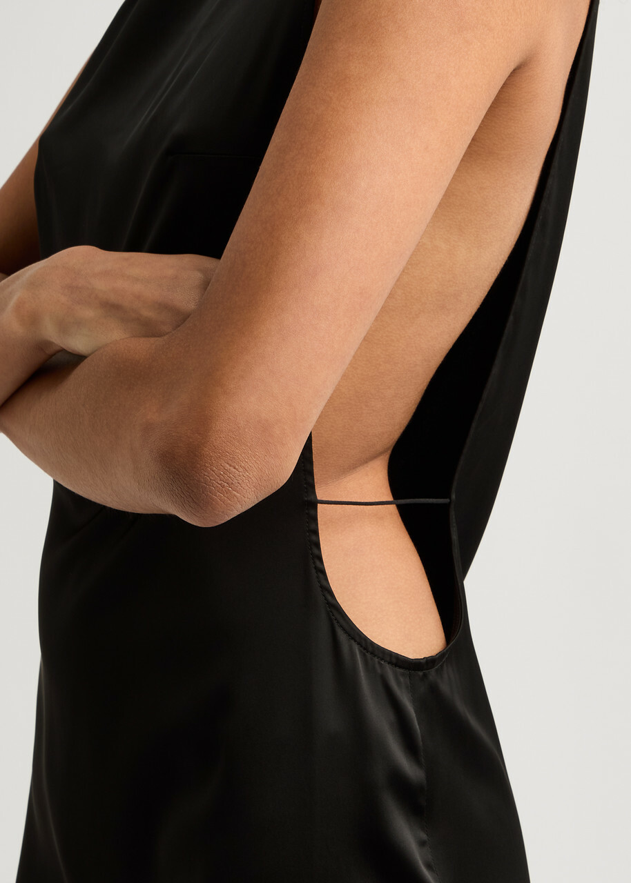 Jacquemus La Robe Spoglio Stretch-satin Dress Black Jacquemus