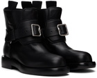 Burberry Black Leather Cobble Boots