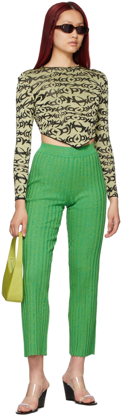 Paloma Wool Green & Black Cole Long Sleeve T-Shirt Paloma Wool