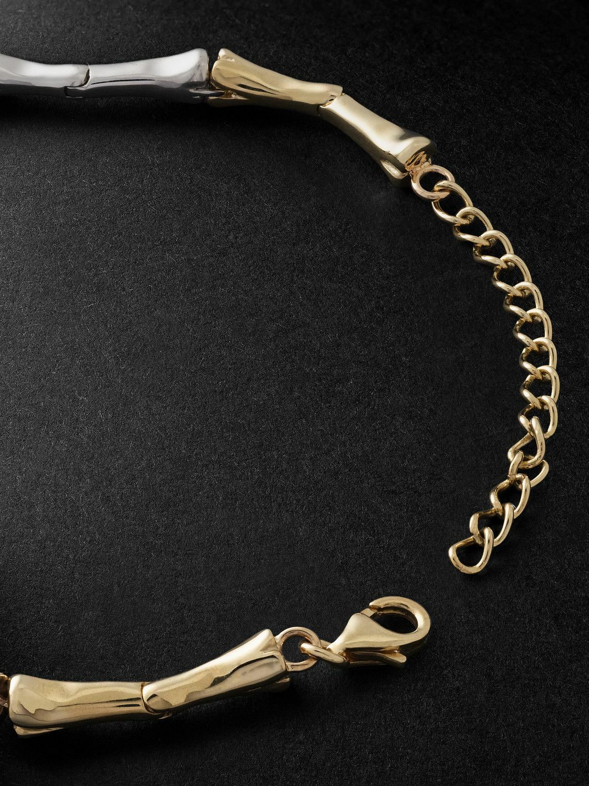 PATTARAPHAN - Chunky Remnants 9-Karat White and Yellow Gold Bracelet
