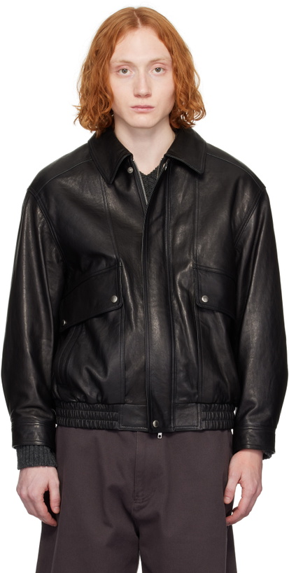 Photo: Dunst Black Oversized Vintage Leather Jacket