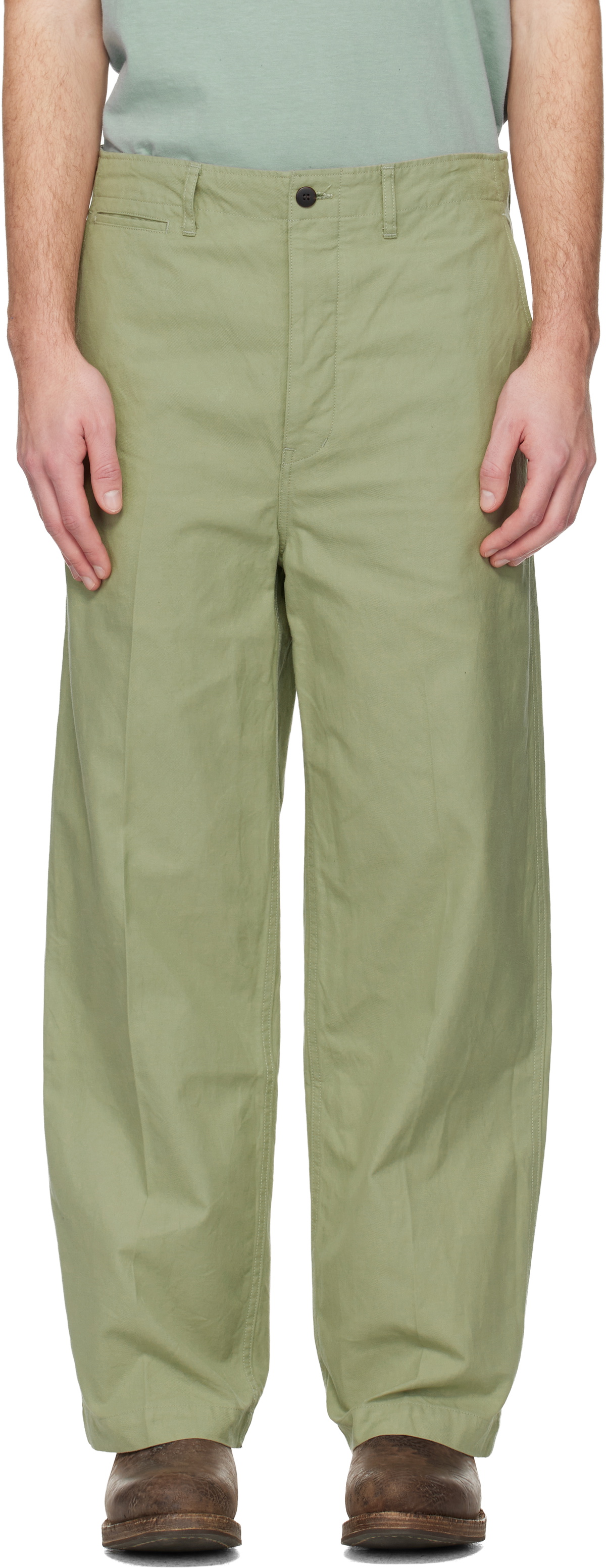パンツ visvim LEAGUERS CHINO DMGD LT.GREEN 0124105008005_LT.GREEN_01.