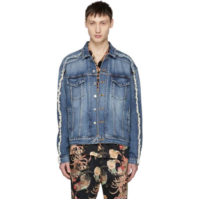 Diet Butcher Slim Skin Blue Denim Joined Jacket