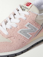 New Balance - Made in USA 996 Suede and Mesh Sneakers - Pink