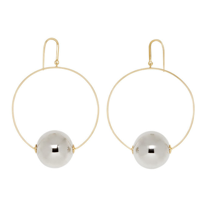 Isabel Marant Gold and Silver Hoop Earrings