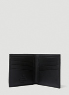 Ribbed Bi Fold Wallet in Black