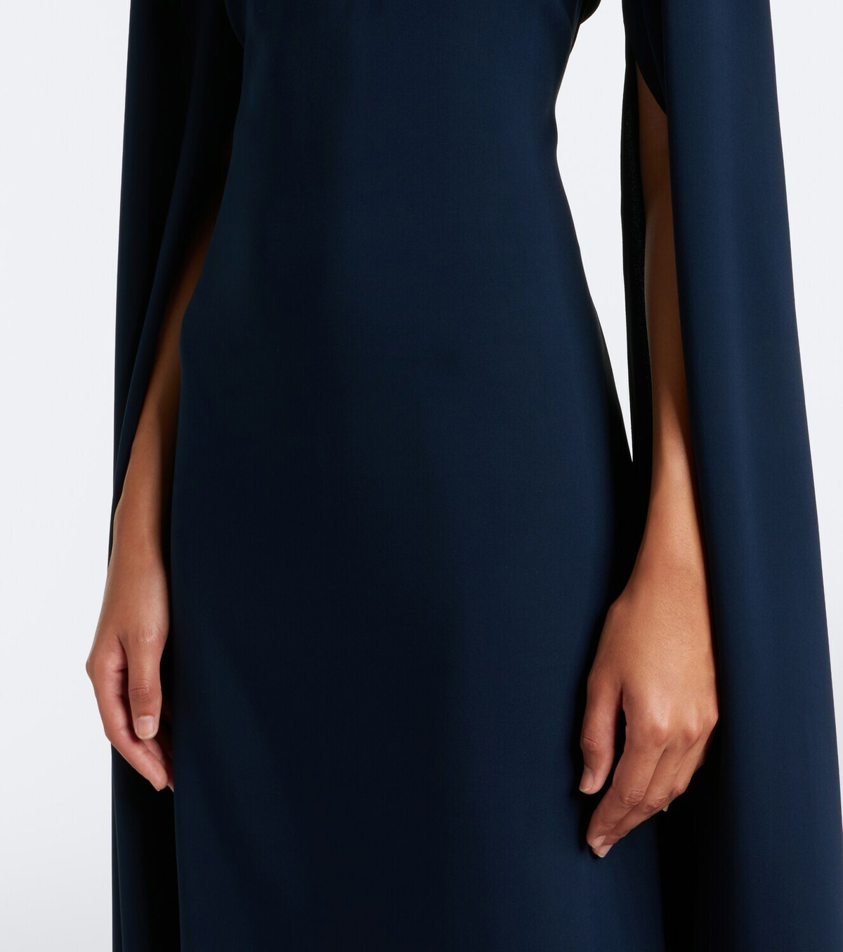 Oscar de la Renta Embellished silk-blend georgette gown