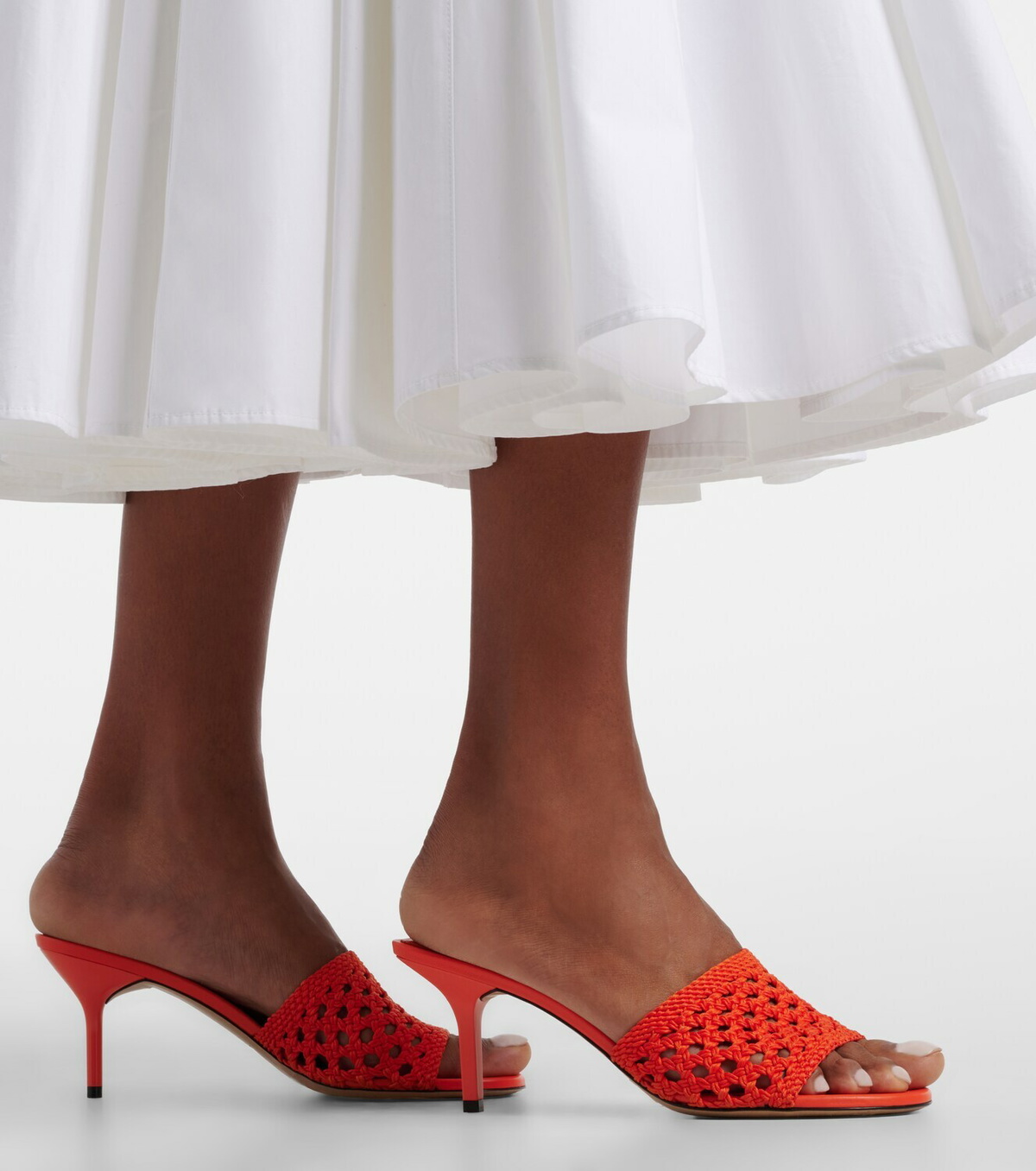 Jacquemus Cubisto woven raffia-effect mules