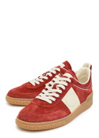 Valentino Garavani Upvillage Panelled Suede Sneakers Red