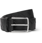 Bottega Veneta - 3.5cm Intrecciato Leather Belt - Black