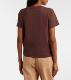 Moncler Embroidered cotton jersey T-shirt