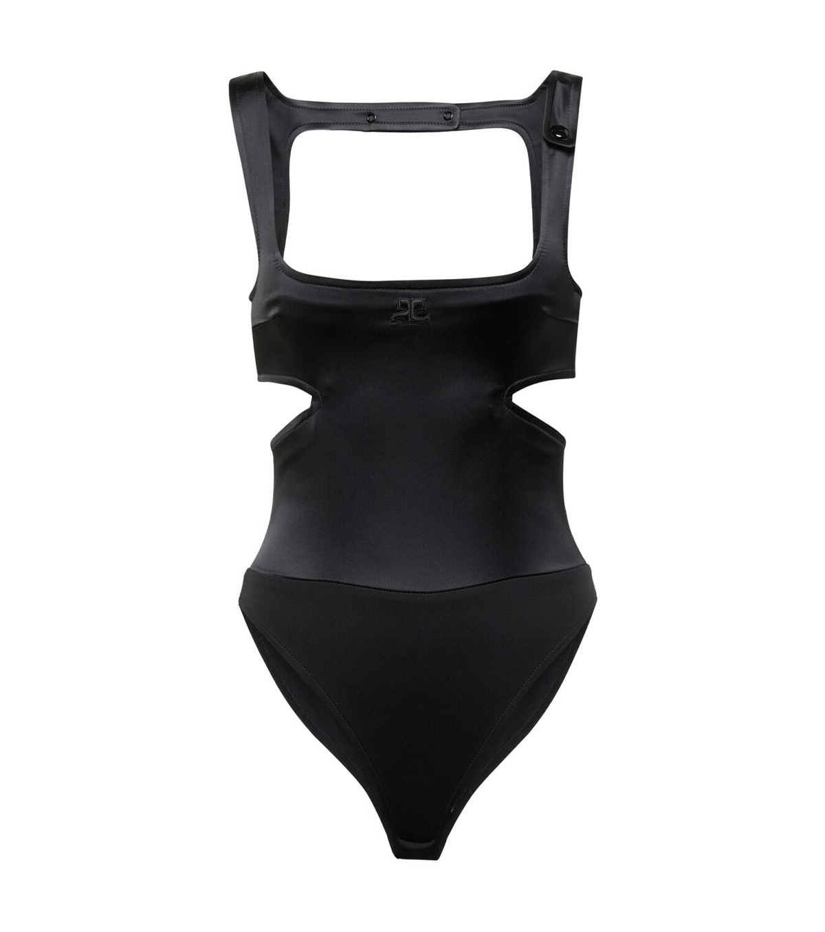 Faux patent leather bodysuit in black - Courreges