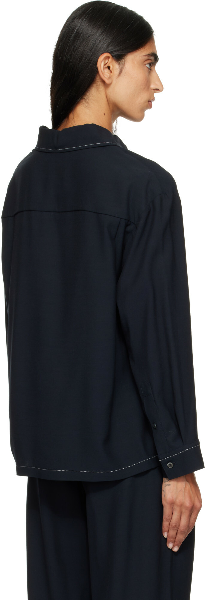A.P.C. Navy Beauvoir Blouse
