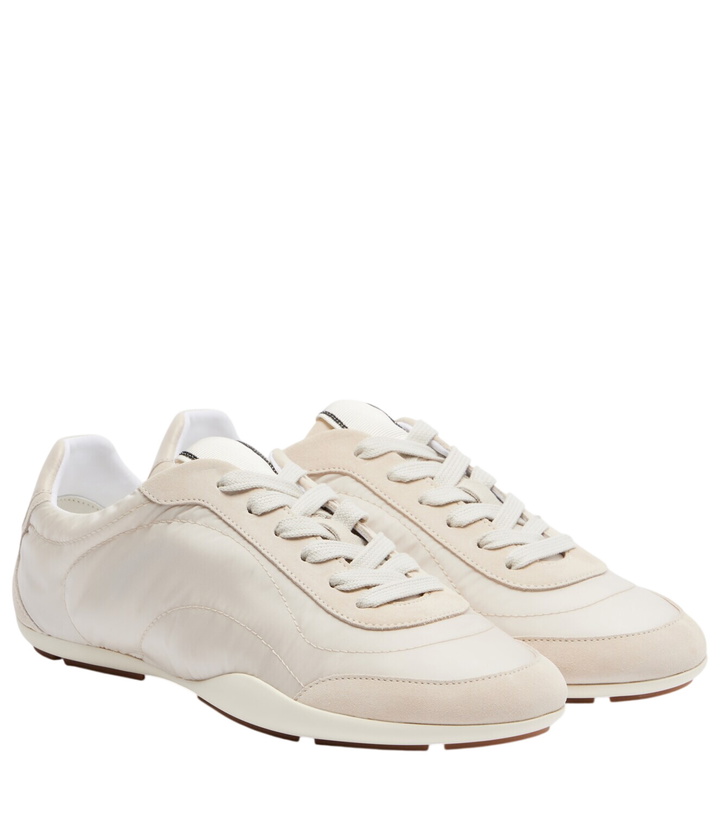 Photo: Brunello Cucinelli Monili suede-trimmed sneakers