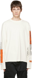 Heron Preston White Color Block Long Sleeve T-shirt