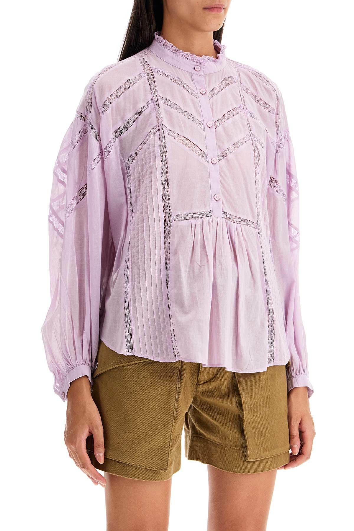 ISABEL MARANT ETOILE cotton gelma blouse for Purple Isabel Marant
