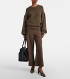 Khaite Walter cropped virgin wool flared pants