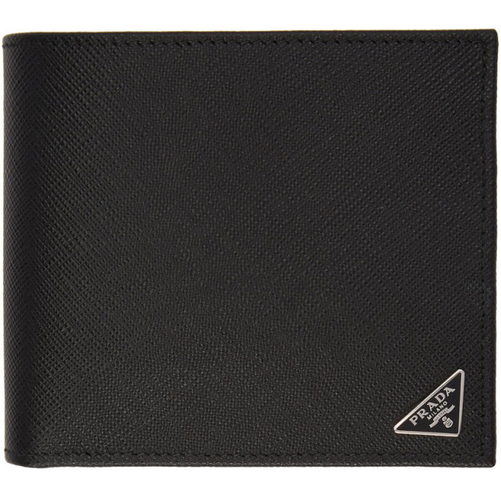 Photo: Prada Black Saffiano Logo Wallet 