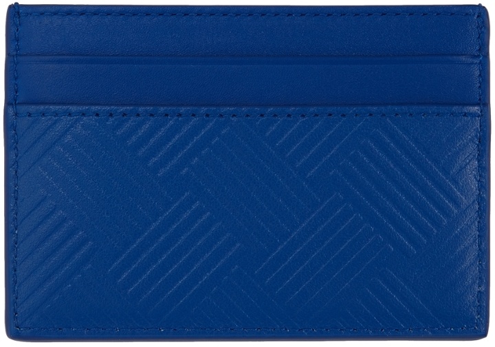 Photo: Bottega Veneta Blue Embossed Credit Card Holder