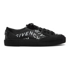 Givenchy Black Refracted Logo Tennis Sneakers