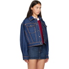 Versace Blue Denim Blouson Jacket