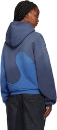 ERL Blue Classic Swirl Hoodie