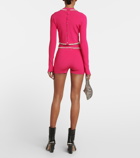 Paco Rabanne - Embellished ribbed-knit top