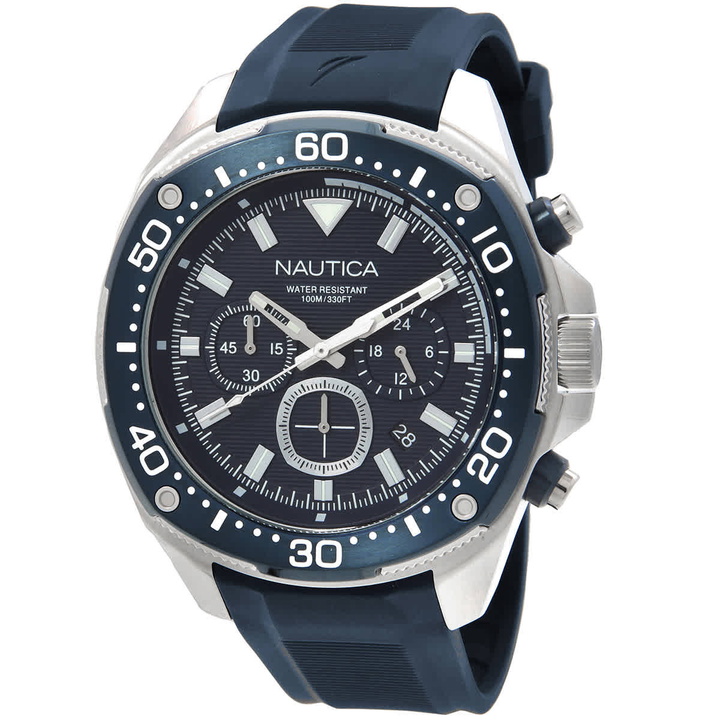 Photo: Nautica NCT Blue Sail Chronograph Quartz Blue Dial Mens Watch NAPBSF403