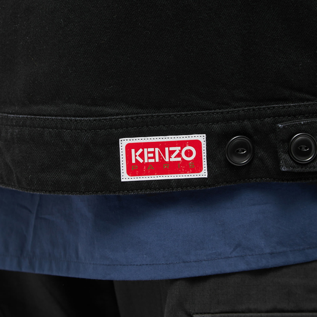 Kenzo Paris Men's Rinse Denim Jacket in Rinse Black Denim Kenzo