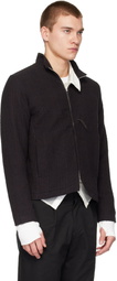 POST ARCHIVE FACTION (PAF) Brown Seersucker Track Jacket
