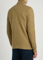 Boss Textured Half-zip Cotton Jumper Khaki