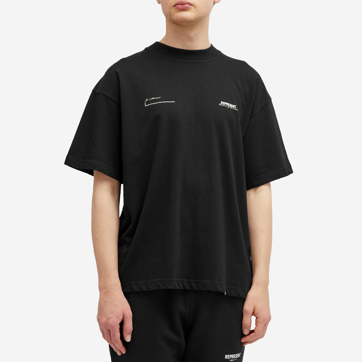 Represent Men's Patron Of The Club T-Shirt in Black Represent